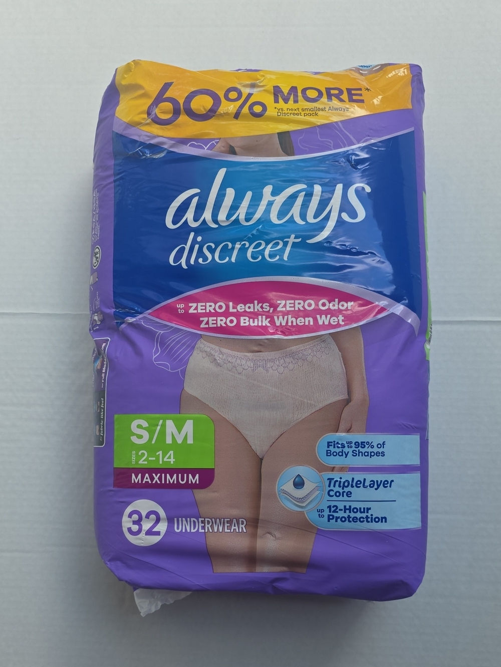 Always Discreet Adult Underwear, 32ct- S/M